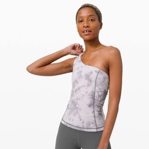 Lululemon Cold Shoulder Tank Diamond Dye Stargaze Pitch Grey Size 6